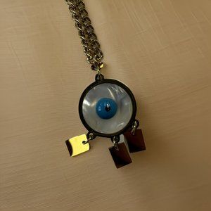 Gold DIY Big Evil Eye Necklace